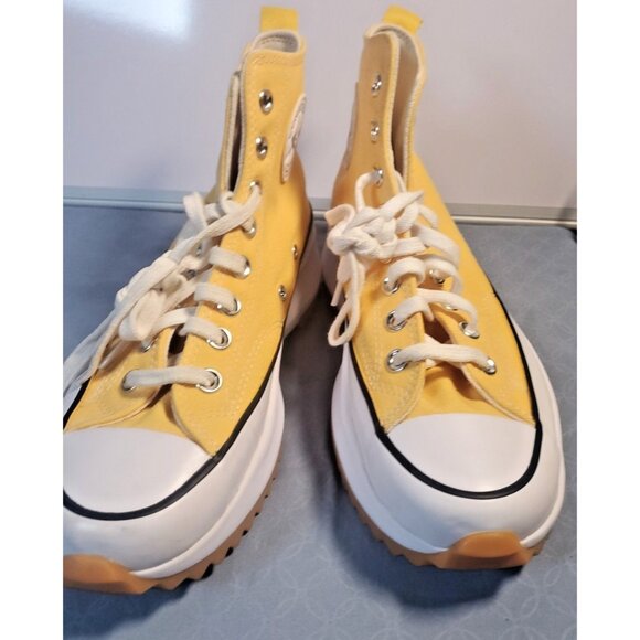Converse Run Star Hike Hi Women's 8 White Yellow Gum Athletic Shoes Sneakers - Picture 6 of 16